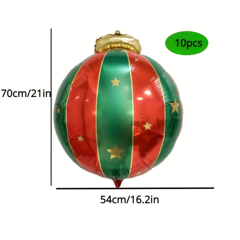 10pcs Christmas Hanging Balloons 68/58cm Party Decorative Supplies