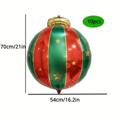 10pcs Christmas Hanging Balloons 68/58cm Party Decorative Supplies