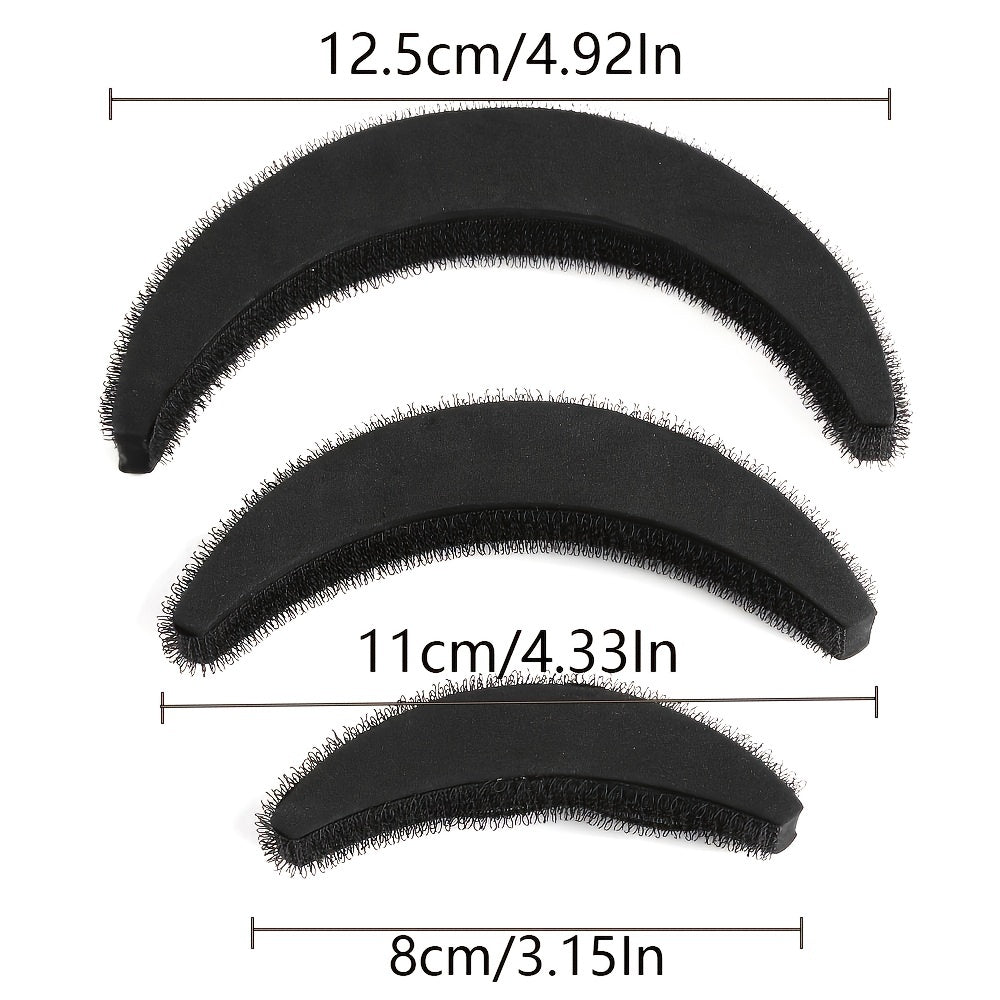 3pcs Women's Hair Volume Styling Tools Puff Dressing Base Bun Poof