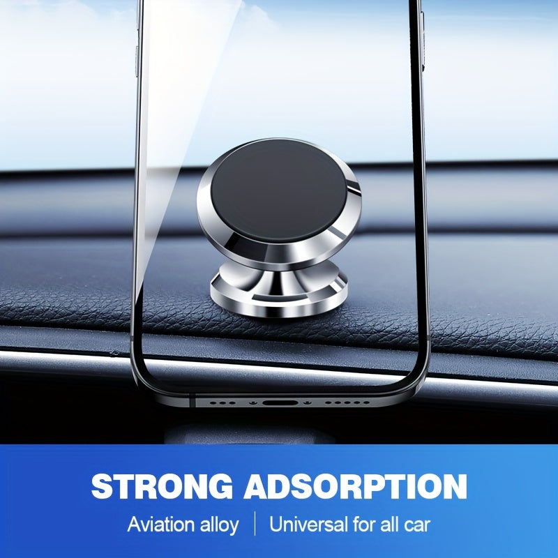 Magnetic Car Phone Holder Mount 360-Degree Rotation Dashboard Suction Cup