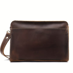 Men's Leather Clutch Bag Envelope Handbag