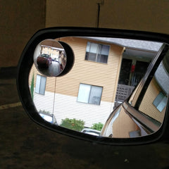 2pcs Car Blind Spot Mirror Round Reflective Adjustable 360 Degree Borderless
