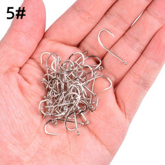50pcs Circle Carp Eyed Fishing Hook Set Size 1-22 Japan Fishhooks for Seawater