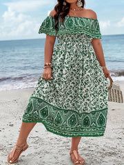  Boho Dress Women's Off Shoulder Maxi Summer Dress