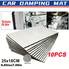 10pcs Sound Deadening Damping Mat Car Silent Proofing 5mm