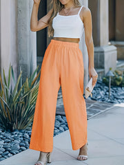 Women's Plus Solid Wide Leg Trousers