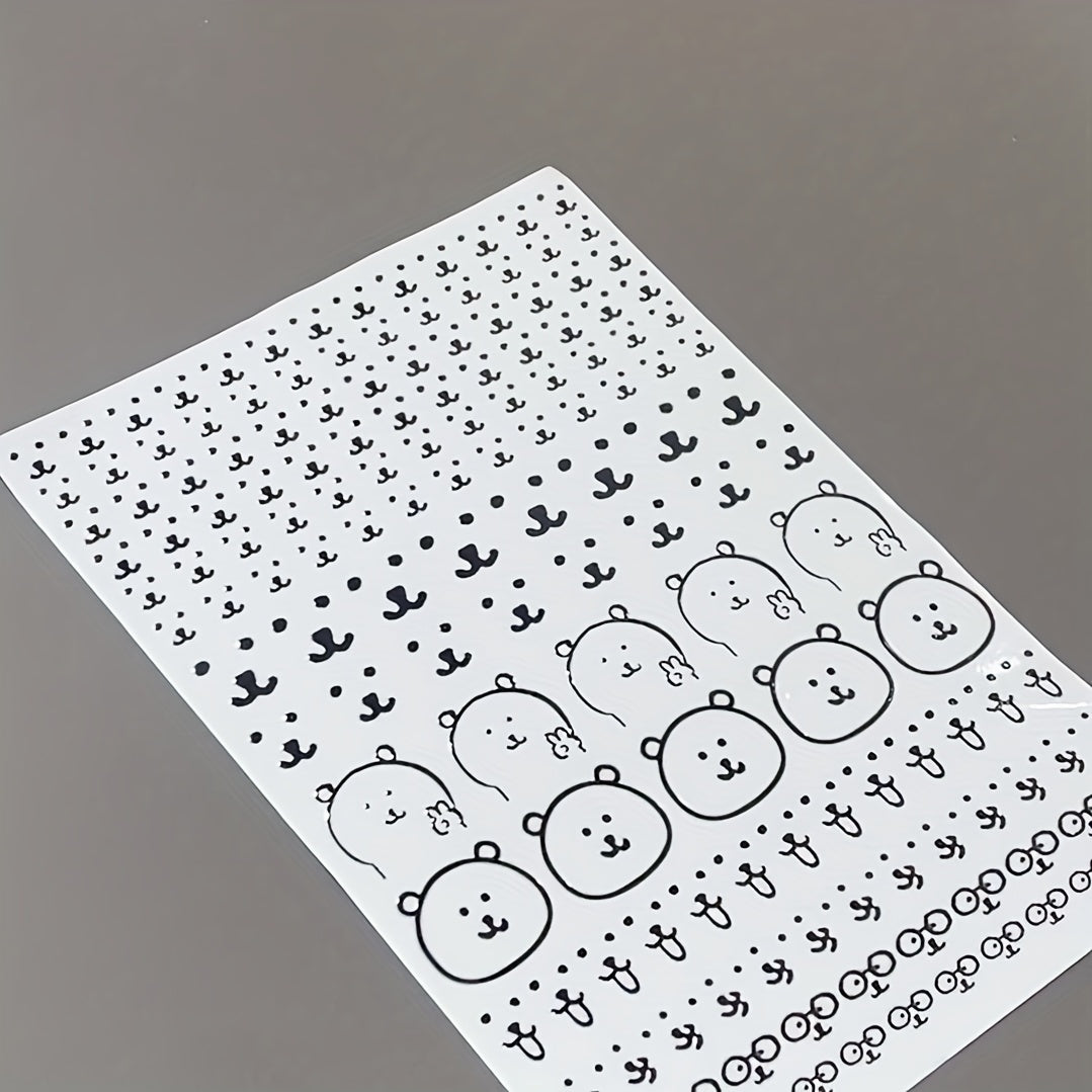 Cute Bear Sticker - Self Adhesive Decorative Transfer