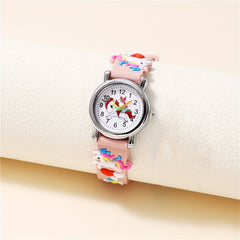 Colorful Unicorn Pattern Kids Watch