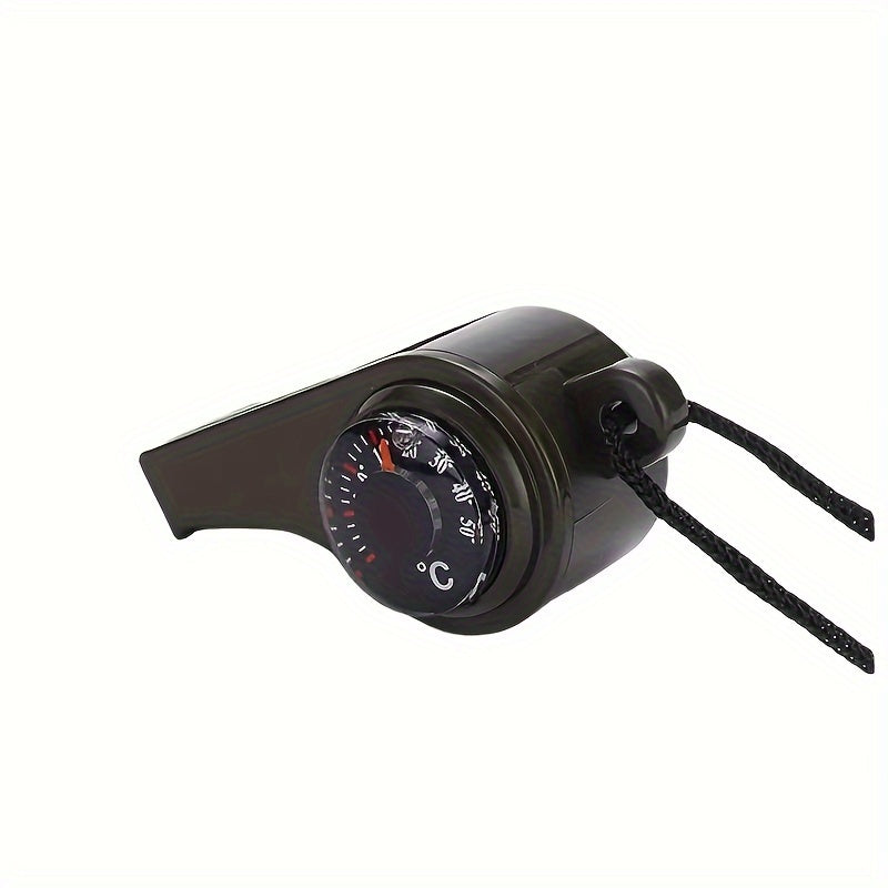 3 In 1 Survival Whistle with Thermometer Compass for Camping Hiking