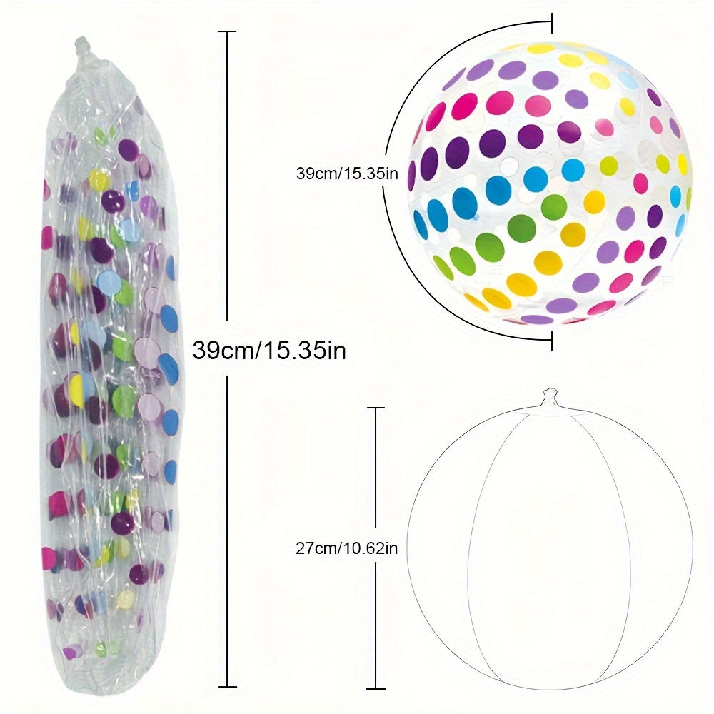 Colorful Striped Inflatable Dot Ball for Pool Parties & Family Gatherings