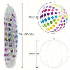 Colorful Striped Inflatable Dot Ball for Pool Parties & Family Gatherings