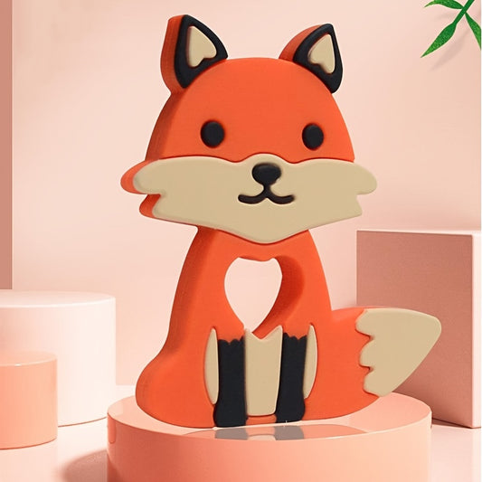 Baby Silicone Teether Fox Chewing Toy Training Molar Stick