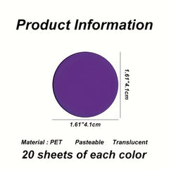 100pcs Semi transparent Sticky Notes Morandi Index Round Clear Waterproof