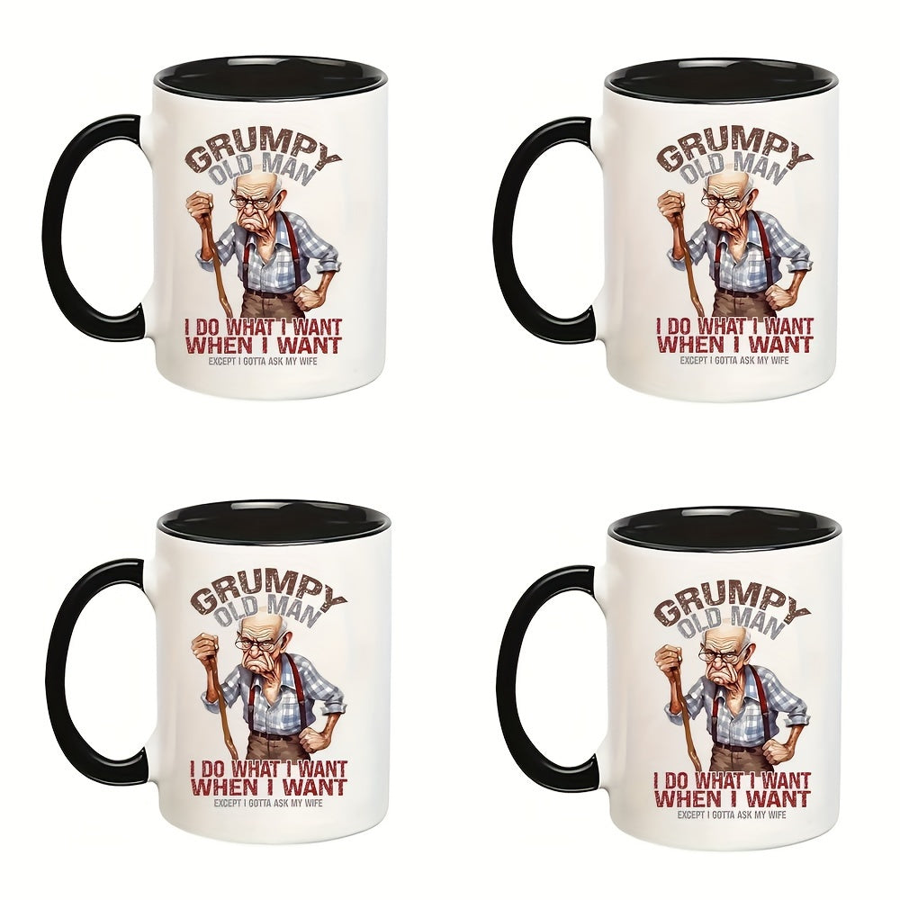 Angry Old Man Quotes Vinyl Stickers - Waterproof Cartoon