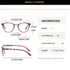 Retro Round Tortoiseshell Spring Hinge Presbyopic Glasses