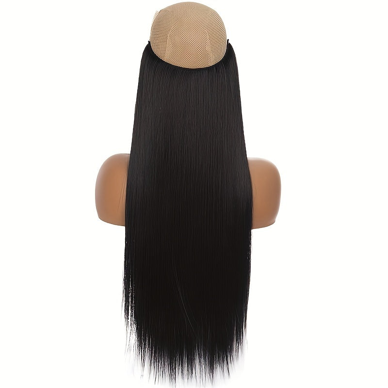 55 88 Cm No Clips Curly Hair Extension Fish Wire Natural Look Hairpiece