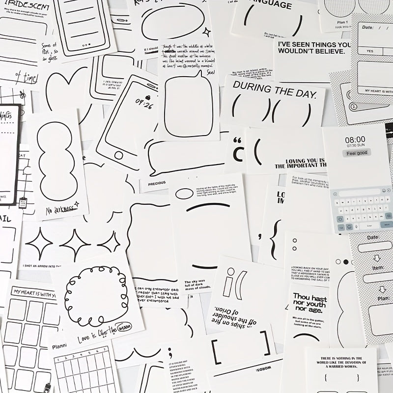 15pcs Pattern Note Paper DIY Decor Material for Message Note Book
