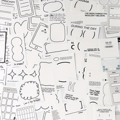 15pcs Pattern Note Paper DIY Decor Material for Message Note Book