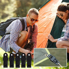 10pcs Outdoor Camping Tent Clips Windproof Straps and Hooks