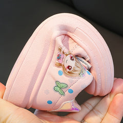 Casual Cartoon Low Top Sneakers For Girls Lightweight Anti Slip Sneakers
