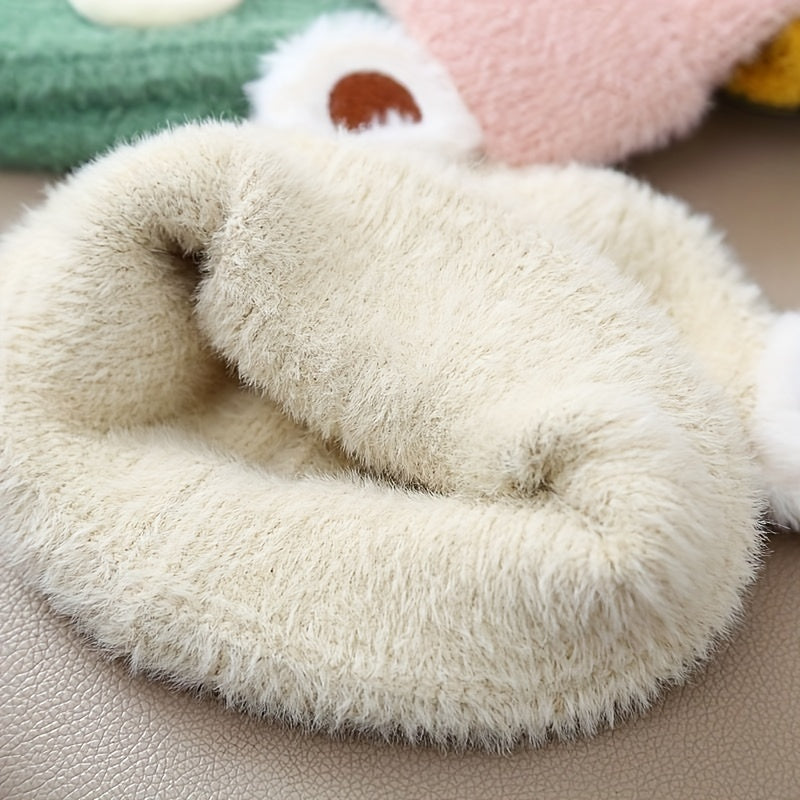 Children's Thickened Warm Bear Hats with Ear Protectors for Baby