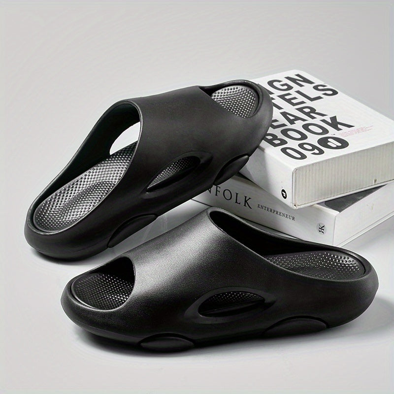 Men's Platform Slides Open Toe Slip On Soft Sole Slippers