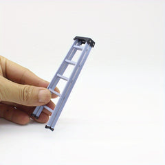 1:12 Scale Dollhouse Ladder Accessory Light Gray Plastic Decor Model