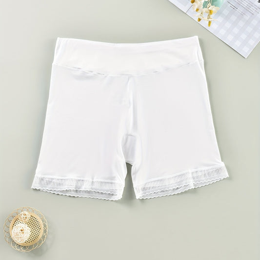  Panty Women's Plus Contrast Lace Trim Safety Shorts