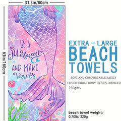 Mermaid Beach Towel 70.8 x 35.4