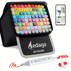 Alcohol Markers Dual Tip Art Markers with Kickstand Case