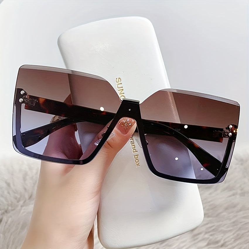 Oversized Ombre Lens Sunglasses UV400