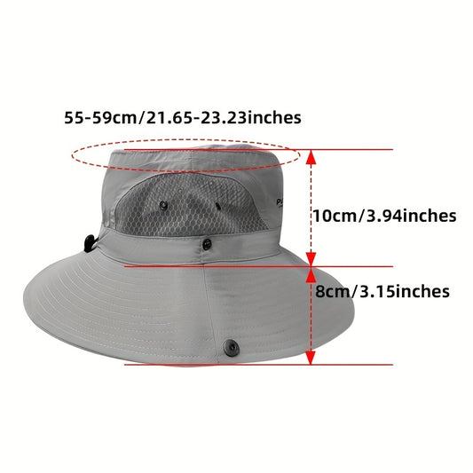 Summer Big Brim Sunshade Sunscreen Hat Grid Breathable Ventilated