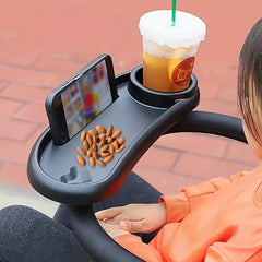 Universal Stroller Tray & Cup Holder 2-in-1 Snacks Holder Non-Slip Grip Clip S