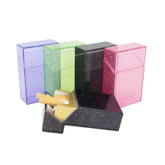 Sparkling Cigarette Case Moisture Proof Flip Top