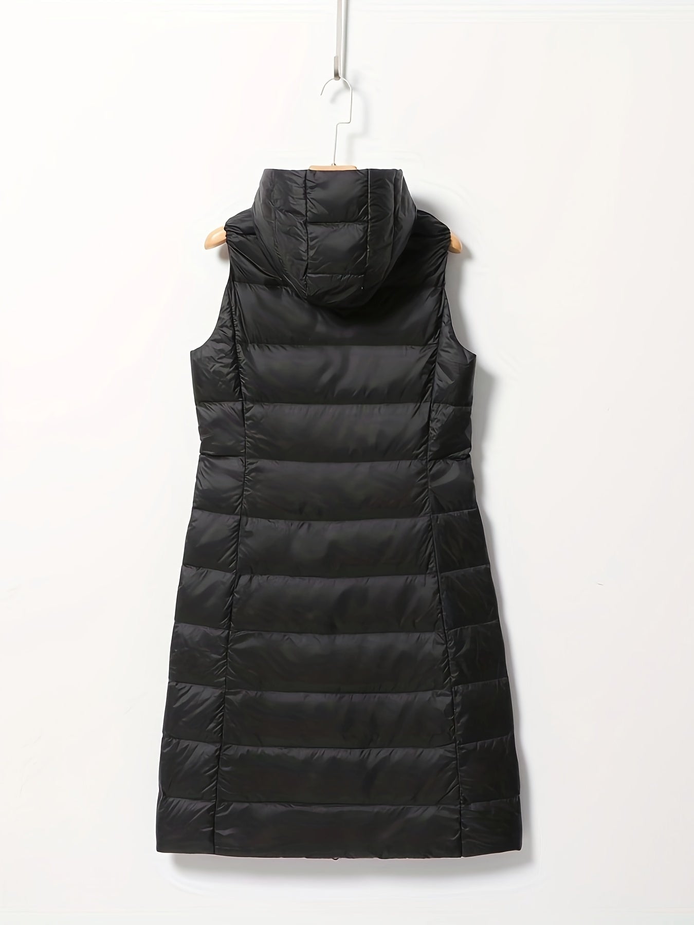 Slim Fit Sleeveless Puffer Jacket Hooded