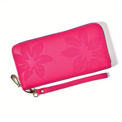 Women's Long Wallet Coin Purse Retro Flower Handheld Large Capacity Purse