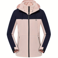 3-In-1 Waterproof Zipper Pocket Women's Outdoor Sports Jacket