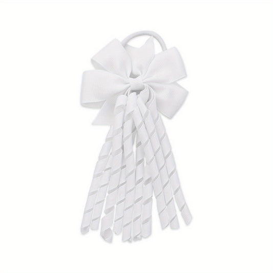 Girls Swallowtail Bows Hair Loops Cheerleading Streamers Headwear