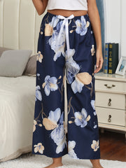  Floral Print Wide Leg Pants