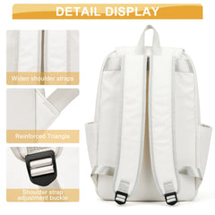 Casual Solid Backpack Minimalist Storage Travel Bag Flap School Bag