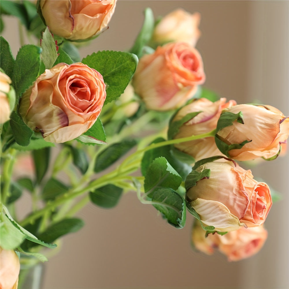 Artificial Rose With 7 Heads Bulk Bouquets Real Touch Faux Flowers