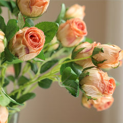 Artificial Rose With 7 Heads Bulk Bouquets Real Touch Faux Flowers