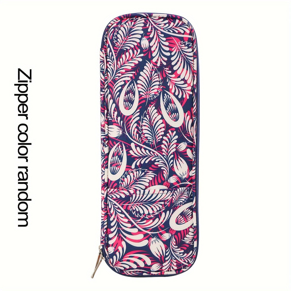 Knitting Needle Case Organizer Storage Bag Zipper for Straight Needles Up To 40