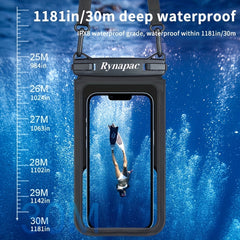 Clear PVC Phone Dry Bag Waterproof Diving Case Touch Screen Pouch