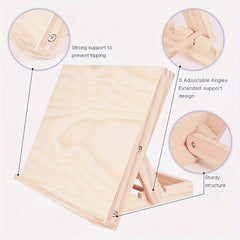 Adjustable Wooden Easel Sturdy Desktop Stand