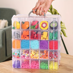 5-Layer Stackable Storage Box 50 Compartments Art Crafts Beads Paper Tape