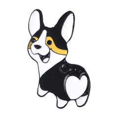 Corgi & French Bulldogs Enamel Brooch Pin