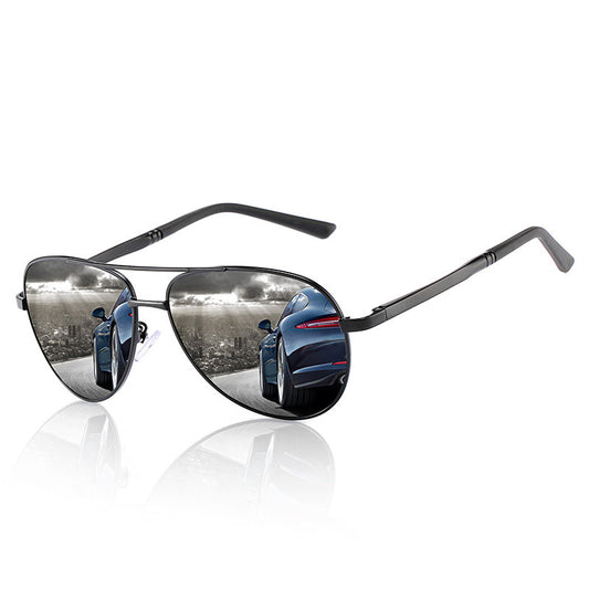 Men's Polarized Sunglasses Toad Mirror Large Frame Driver Sunglasses