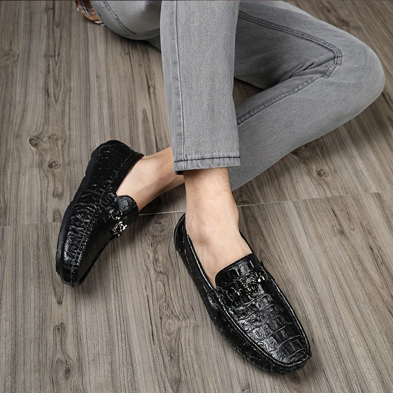 Metal Buckle Flat Loafers Women's Slip On Walking Shoes