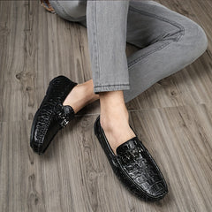 Metal Buckle Flat Loafers Women's Slip On Walking Shoes